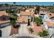 Aerial view of a two-story home with a tile roof, two-car garage, and well-maintained landscaping at 5 Tarryall Ter, Henderson, NV 89074