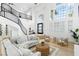 Bright living room with large windows, white walls, and modern furniture at 5225 Villa Dante Ave, Las Vegas, NV 89141