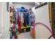 Walk-in closet well organized with shelving and clothing racks for ample storage at 53 Hoke Edward Ct, North Las Vegas, NV 89031