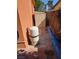Backyard exterior featuring an outdoor storage unit and a pool filtration system at 5317 Holmby Ave, Las Vegas, NV 89146