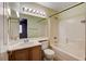 Full bathroom featuring a vanity, a mirror, a bathtub, and shower at 6540 Angel Mountain Ave, Las Vegas, NV 89130