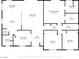 Detailed floor plan showcasing the layout with dimensions of all rooms, including bedrooms, kitchen, and living spaces at 7925 Placid St, Las Vegas, NV 89123