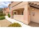 Condo unit with well-maintained landscaping and sidewalk at 8450 Alta Dr # 136, Las Vegas, NV 89145