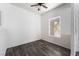 Bedroom featuring wood-look flooring and a ceiling fan at 1838 N Jones Blvd, Las Vegas, NV 89108