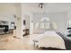 A view of the main bedroom with a view of an office space featuring an executive desk setup at 1925 Grey Eagle St, Henderson, NV 89074