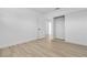Clean bedroom with modern flooring and a closet for ample storage space at 2105 Berkley Ave, Las Vegas, NV 89101