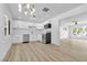 A modern kitchen features sleek, stainless steel appliances, white cabinetry, and stylish countertops at 2105 Berkley Ave, Las Vegas, NV 89101