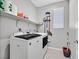 Well-organized laundry room with modern appliances and ample shelving for storage solutions at 2383 Elmont Ave, North Las Vegas, NV 89086