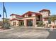 Exterior shot of the community center with stone and stucco design at 2509 Libretto Ave, Henderson, NV 89052
