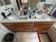 A bathroom featuring a dual vanity, and tiled flooring at 2571 Swans Chance Ave, Henderson, NV 89052