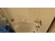 A bathtub with shower features a shower curtain at 2571 Swans Chance Ave, Henderson, NV 89052