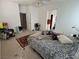 View of the bedroom with carpet, a ceiling fan and minimal furnishing at 2571 Swans Chance Ave, Henderson, NV 89052