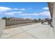 Spacious backyard featuring a blank canvas of possibilities and concrete patio at 2805 El Cubano Ct, North Las Vegas, NV 89030