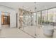Luxurious bathroom with glass enclosed shower and modern fixtures, providing a spa-like experience at 3 Horseshoe Rock Ct, Henderson, NV 89012
