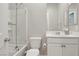 Bathroom with shower and white sink and vanity at 354 Spotted Dove St, Las Vegas, NV 89138