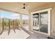Covered patio with brick pavers and open view at 354 Spotted Dove St, Las Vegas, NV 89138