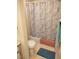 A standard bathroom with a tub shower combination, toilet, and neutral-colored finishes at 3550 Bay Sands Dr # 3001, Laughlin, NV 89029