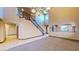 Open floorplan featuring stairs and tile flooring at 524 Blanche Ct, Henderson, NV 89052