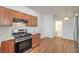 Functional kitchen featuring modern gas range and ample counter space at 632 Twilight Blue Ave, North Las Vegas, NV 89032