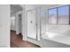 Bathroom features walk-in shower and soaking tub at 648 Sumatra Pl, Henderson, NV 89011