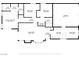 Detailed floor plan showing the layout of the home, including dimensions of rooms and placement of features at 7053 Magic Moment Ln, Las Vegas, NV 89119
