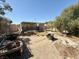 Spacious backyard with detached garage, shed, and plenty of room for outdoor activities at 10561 Rancho Destino Rd, Las Vegas, NV 89183