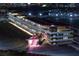 Elevated view showcases a multi-story complex featuring modern architecture and spacious parking areas at 135 E Harmon Ave # 3620, Las Vegas, NV 89109