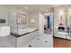Bright bathroom features a soaking tub, stand-up shower, and modern vanity at 135 E Harmon Ave # 3620, Las Vegas, NV 89109