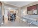 Charming living room with a dining area and access to kitchen at 135 E Harmon Ave # 3620, Las Vegas, NV 89109