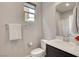 Well-lit bathroom with neutral paint, modern fixtures, and a clean, functional design at 15 Santo Mio Ct, Henderson, NV 89011