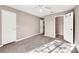 Comfortable bedroom with carpeted floors features closets for ample storage at 2200 S Fort Apache Rd # 2049, Las Vegas, NV 89117