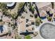An aerial view shows solar panels on the roof of a well-maintained home at 3004 Canton Hills St, Henderson, NV 89052