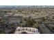 Aerial view showcases home development with surrounding neighborhood and city skyline at 3915 Wesvan Ct, Las Vegas, NV 89121
