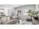 Bright living room with large windows, neutral decor, and a comfortable sofa at 3915 Wesvan Ct, Las Vegas, NV 89121