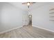Bedroom with light wood flooring and a ceiling fan at 51 La Fiesta St, Henderson, NV 89012