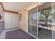 Private outdoor patio with a sliding glass door, offering a cozy space for relaxation at 5185 Indian River Dr # 229, Las Vegas, NV 89103