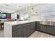 Modern kitchen design with stainless steel sink and gray cabinets at 5220 Remini Ct, Las Vegas, NV 89130