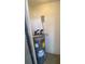 Efficient Rheem water heater located in outside patio closet at 555 E Silverado Ranch Blvd # 1069, Las Vegas, NV 89183