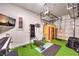 Home gym with workout equipment and sauna in garage setting at 62 Grand Masters Dr, Las Vegas, NV 89141