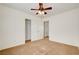Bedroom featuring carpet, a ceiling fan and closet, providing great storage space at 8626 Anderson Dale Ave, Las Vegas, NV 89178