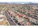 Beautiful aerial view of home and community, mountains in the distance at 904 Rhyolite Ter, Henderson, NV 89011