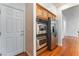 This kitchen includes stainless steel appliances, built in double ovens, and plenty of cabinet space for storage at 9812 Turtle Walk Ave, Las Vegas, NV 89149