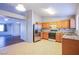 Open kitchen featuring wooden cabinets, granite counters and stainless steel refrigerator at , Las Vegas, NV 89130