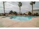 Take a dip in the inviting community pool, complete with shallow steps, and beautiful desert landscaping at 10049 Fragile Fields St, Las Vegas, NV 89183