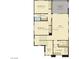 Second-floor architectural plan featuring bedrooms, bath, loft, covered deck, laundry, and linen closet at 12355 Grey Dunes Ave, Las Vegas, NV 89138