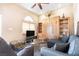 Comfortable living room featuring vaulted ceilings and stylish decor at 1259 N Hollywood Blvd, Las Vegas, NV 89110