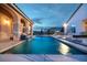 Beautiful backyard oasis with a private pool and waterfall feature at 1259 N Hollywood Blvd, Las Vegas, NV 89110