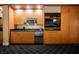 Detailed view of the kitchenette, with stainless steel appliances and modern cabinetry at 2000 N Fashion Show Dr # 4200, Las Vegas, NV 89109