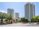 View of modern high rise towers at 2877 Paradise Rd # 1806, Las Vegas, NV 89109
