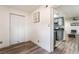 Hallway area with a closet and doorway into the kitchen at 3120 S Eastern Ave # 5, Las Vegas, NV 89169